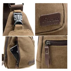 Canvas-Rucksack für Herren - Umhänge- / Umhängetasche