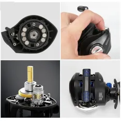 Angelrolle aus Metall - Wickelring - Ultraleicht - Magnetbremse - Rechts-/Linkshänder - 7,2:1 - 8KG
