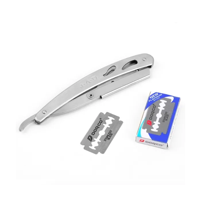 Barber razor - folding knife with 10 bladesShaving