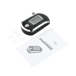 Professioneller digitaler Alkoholtester - Atemalkoholtester - LCD - mit 5 Mundstücken