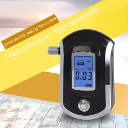 Professioneller digitaler Alkoholtester - Atemalkoholtester - LCD - mit 5 Mundstücken