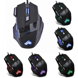 Optische Gaming-Maus mit LED – USB verkabelt – 5500 DPI – 7 Tasten