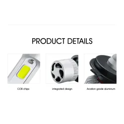 OSLAMP - COB 12V - 24V LED - car headlights - bulb - Hi-Lo beam - 72W - 8000LM - 6500K - 2 piecesH7