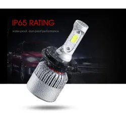 OSLAMP - COB 12V - 24V LED - Autoscheinwerfer - Glühlampe - Hi-Lo Beam - 72W - 8000LM - 6500K - 2 Stück