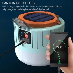 Camping-/Zeltlicht - tragbar - Solar - LED - superhelle Außenlampe - mit Fernbedienung - wasserdicht