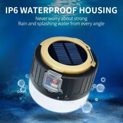 Camping-/Zeltlicht - tragbar - Solar - LED - superhelle Außenlampe - mit Fernbedienung - wasserdicht