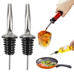 Ausgießer aus Edelstahl - Ausgießer - Spender - Stopfen - für Wein- / Essig- / Ölflasche
