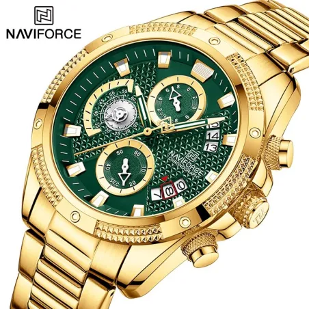 NAVIFORCE - Luxus-Sportuhr - Quarz - wasserdicht - Edelstahl