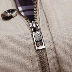 Long hooded jacket - windbreaker - with zipper / buttonsJackets