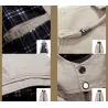 Long hooded jacket - windbreaker - with zipper / buttonsJackets