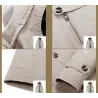 Long hooded jacket - windbreaker - with zipper / buttonsJackets