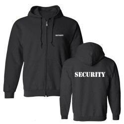 Stylish hoodie - fleece jacket - with zipper / pockets - SECURITY letteringHoodies & Sweatshirt