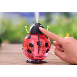 Ultraschall-Luftbefeuchter – Diffusor für ätherische Öle – Marienkäferform – USB – LED – 260 ml