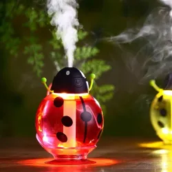 Ultrasonic air humidifier - essential oils diffuser - ladybug shape - USB - LED - 260 mlHumidifiers