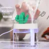 Transparenter Ultraschall-Luftbefeuchter – Diffusor für ätherische Öle – Kaktus – LED – USB – 160 ml
