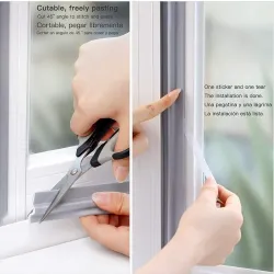 Dichtungsstreifen für Fenster / Türen - selbstklebend - schalldicht - wasserdicht - Nylonschaum
