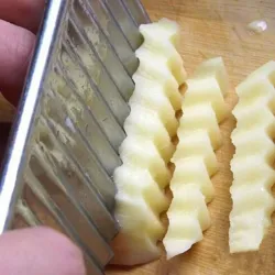 Potato cutter - fries maker - curved chips - stainless steel knifeSteel