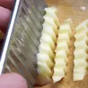Kartoffelschneider - Pommes-Maker - gebogene Chips - Edelstahlmesser