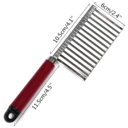 Kartoffelschneider - Pommes-Maker - gebogene Chips - Edelstahlmesser