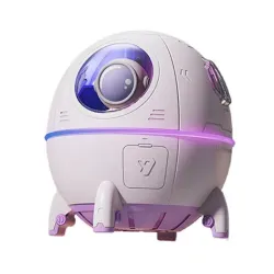 Ultrasonic air humidifier - essential oils diffuser - spaceship / astronaut - LED - USB - 220mlHumidifiers