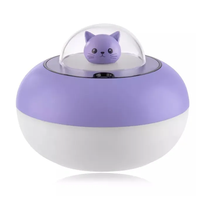 Ultraschall-Luftbefeuchter – Diffusor für ätherische Öle – Katzenkopf – LED – USB – 300 ml