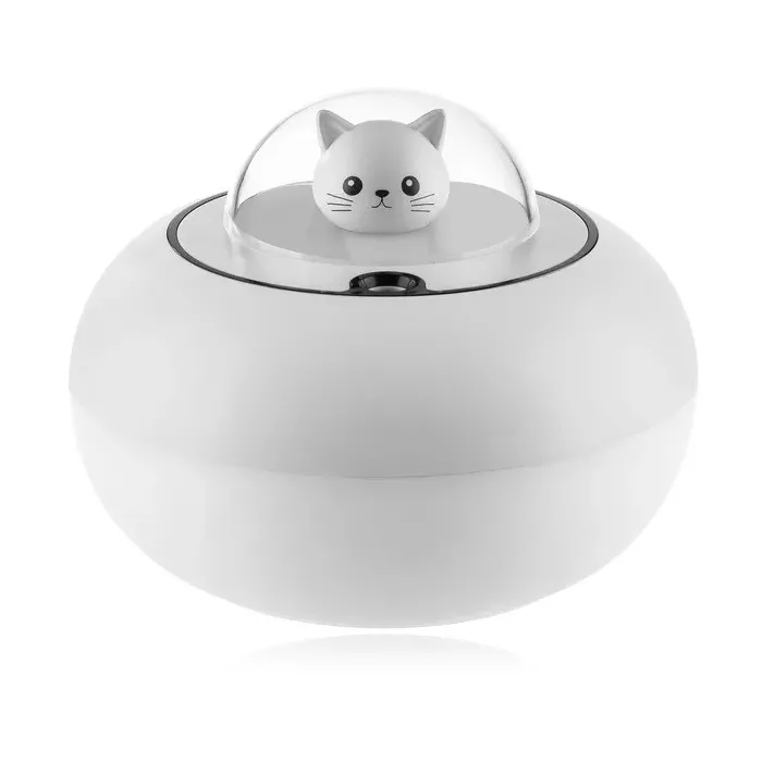 Ultraschall-Luftbefeuchter – Diffusor für ätherische Öle – Katzenkopf – LED – USB – 300 ml