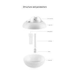 Ultrasonic air humidifier - essential oils diffuser - cat head - LED - USB - 300mlHumidifiers