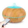 Ultrasonic air humidifier - essential oils diffuser - LED - remote control - wood grain - 500 mlHumidifiers