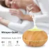 Ultrasonic air humidifier - essential oils diffuser - LED - remote control - wood grain - 500 mlHumidifiers