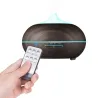Ultrasonic air humidifier - essential oils diffuser - LED - remote control - wood grain - 500 mlHumidifiers