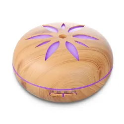 Ultraschall-Luftbefeuchter – Diffusor für ätherische Öle – Holzmaserung – LED – 500 ml