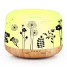 Ultrasonic air humidifier - essential oils diffuser - white wood grain - LED - EU plug - 500 mlHumidifiers