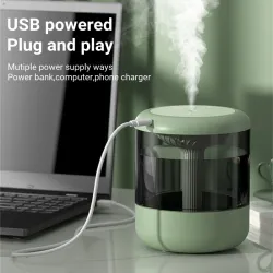 Ultraschall-Luftbefeuchter – Diffusor für ätherische Öle – LED – USB – 1200 ml