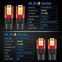 NAO - T10 - W5W - LED - 5W / 6W - car bulb - 2 piecesT10