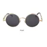 Runde Sonnenbrille aus Metall - Steampunk / Gothic-Stil - UV400 - Unisex