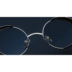 Runde Sonnenbrille aus Metall - Steampunk / Gothic-Stil - UV400 - Unisex
