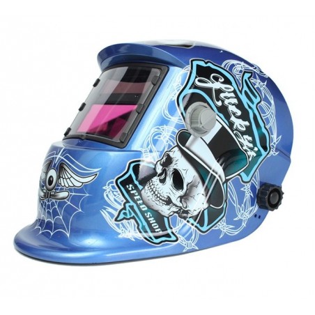 Auto darkening welding helmet - Solar - MIG - MMA - Lucky Speed GhostHelmets