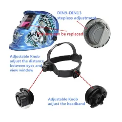 Auto darkening welding helmet - Solar - MIG - MMA - Lucky Speed GhostHelmets