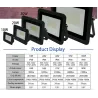 LED-Fluter - Außenreflektor - ultradünn - wasserdicht - 220V / 110V - 10W - 20W - 30W - 50W - 100W