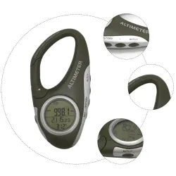 Digital LCD display compass - barometer - with carabinerKeyrings