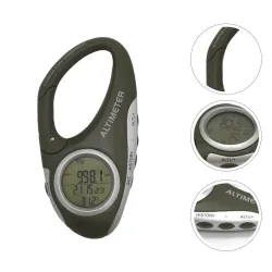 Digital LCD display compass - barometer - with carabinerKeyrings