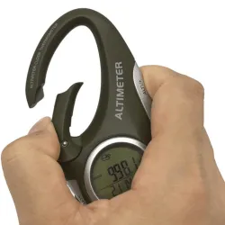 Digital LCD display compass - barometer - with carabinerKeyrings