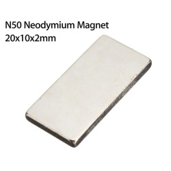 N50 - neodymium magnet - super strong rectangle block - 20mm * 10mm * 2mm - 10 piecesN50
