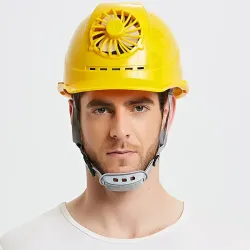 Solarbetriebener Schutzhelm - mit Lüfter - Bau / Schwerstarbeit - Arbeitsschutz