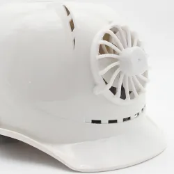 Solarbetriebener Schutzhelm - mit Lüfter - Bau / Schwerstarbeit - Arbeitsschutz