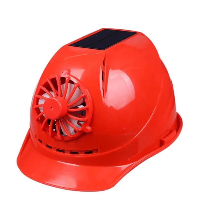 Solarbetriebener Schutzhelm - mit Lüfter - Bau / Schwerstarbeit - Arbeitsschutz