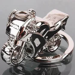 Silberner Schlüsselanhänger in Motorradform