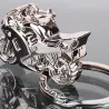 Silver motorcycle shape keychainKeyrings