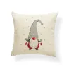 Dekorativer Weihnachtskissenbezug - Weiß / Silberdruck - 45 * 45 cm