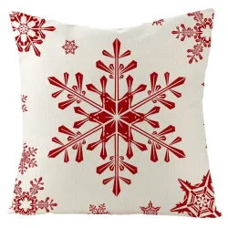 Dekorativer Weihnachtskissenbezug - rot mit Aufdruck - 40 * 40 cm